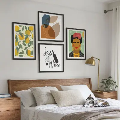 Citroenenwijn portret van Frida set van posters met lijst
