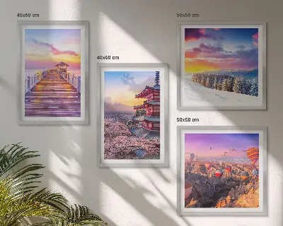 Set van posters met lijst Romantische luchtfoto's