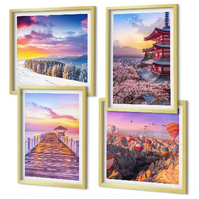 Set van posters met lijst Romantische luchtfoto's