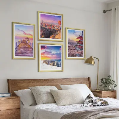 Set van posters met lijst Romantische luchtfoto's