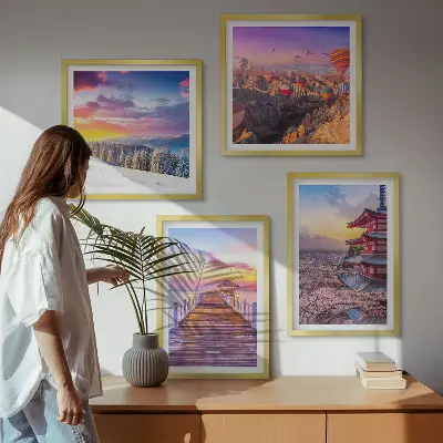 Set van posters met lijst Romantische luchtfoto's
