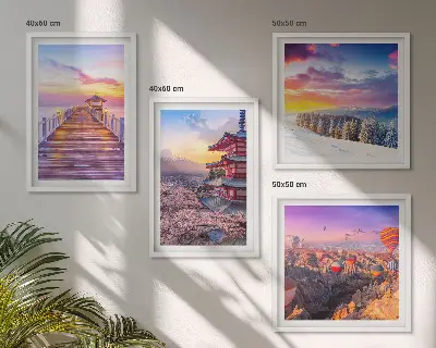 Set van posters met lijst Romantische luchtfoto's