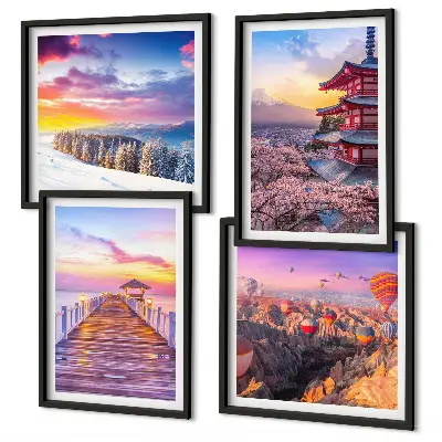 Set van posters met lijst Romantische luchtfoto's