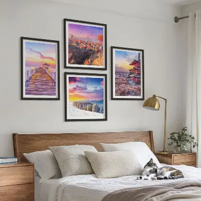 Set van posters met lijst Romantische luchtfoto's