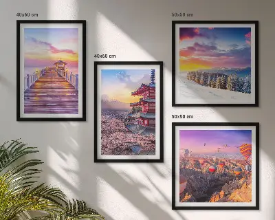 Set van posters met lijst Romantische luchtfoto's