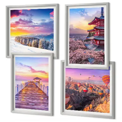 Set van posters met lijst Romantische luchtfoto's