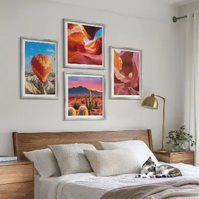 Set van posters met lijst Landschappen van woestijnkloven