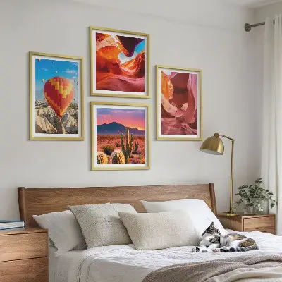 Set van posters met lijst Landschappen van woestijnkloven