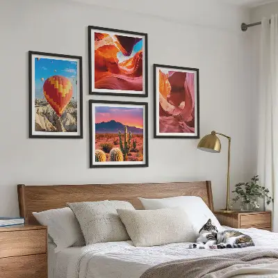 Set van posters met lijst Landschappen van woestijnkloven