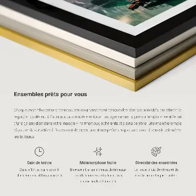 Uitzicht op de zonsondergang in Miami meerluik in lijst