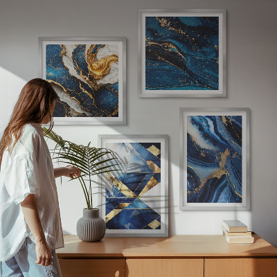 Set van posters met lijst Abstracte elegante patronen