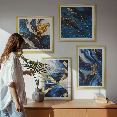 Set van posters met lijst Abstracte elegante patronen