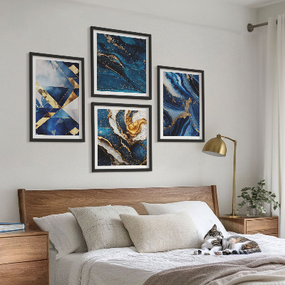 Set van posters met lijst Abstracte elegante patronen