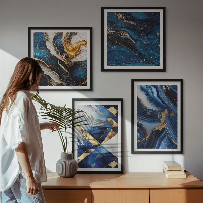 Set van posters met lijst Abstracte elegante patronen