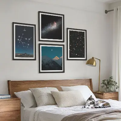 Posterset met lijsten sterrenstelsel Gemini