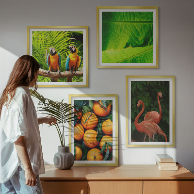 Set van posters met lijst Fruitige accenten uit de tropen