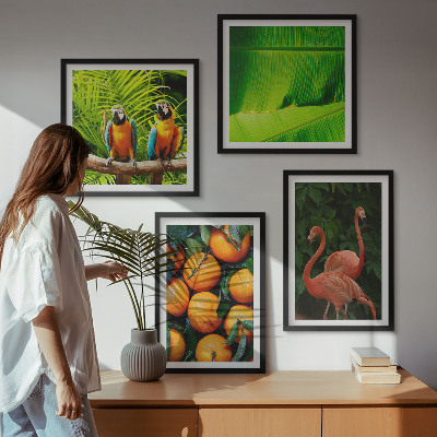 Set van posters met lijst Fruitige accenten uit de tropen