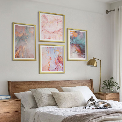 Set van posters met lijst Abstracte pastelpatronen