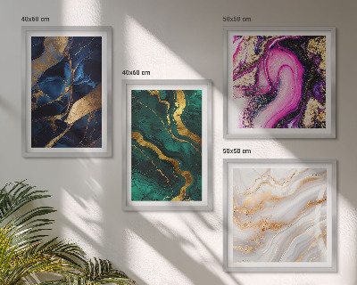 Meerluik in lijst Abstract marmer met verf