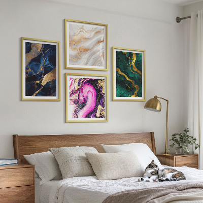 Meerluik in lijst Abstract marmer met verf