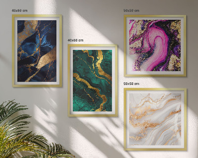 Meerluik in lijst Abstract marmer met verf