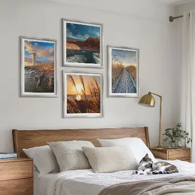 Grassteiger voor de vuurtoren set van posters met lijst