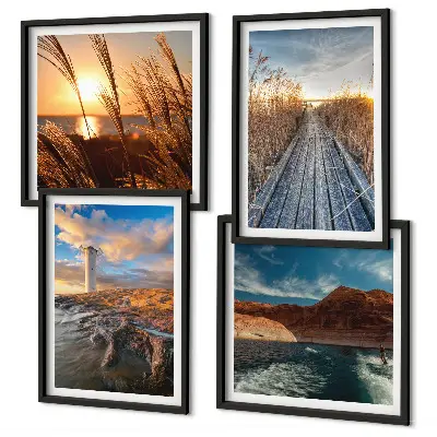 Grassteiger voor de vuurtoren set van posters met lijst
