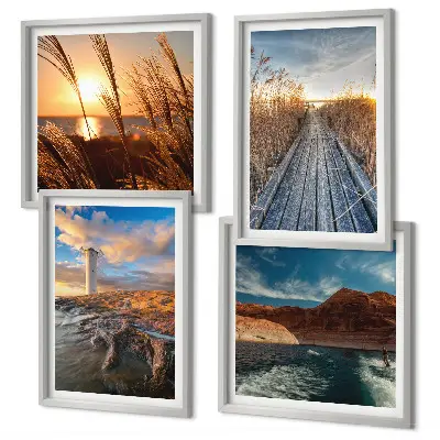 Grassteiger voor de vuurtoren set van posters met lijst