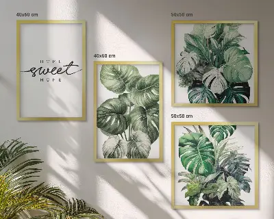Zoete huisgroene planten meerluik in lijst