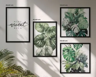 Zoete huisgroene planten meerluik in lijst