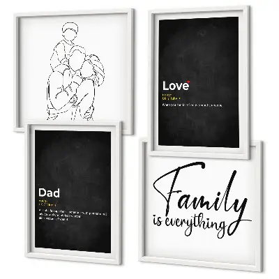 Meerluik in lijst Familie lijntekening definities van liefde