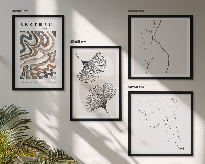 Set van posters met lijst Abstracte boho-bladvormen