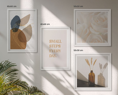 Set van posters met lijst Abstracte vormen als accenten