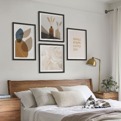 Set van posters met lijst Abstracte vormen als accenten