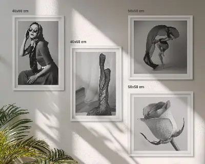 Stijlvolle portretten van elegante vrouwen meerluik in lijst