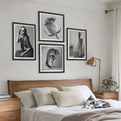 Stijlvolle portretten van elegante vrouwen meerluik in lijst