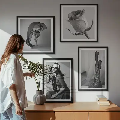 Stijlvolle portretten van elegante vrouwen meerluik in lijst
