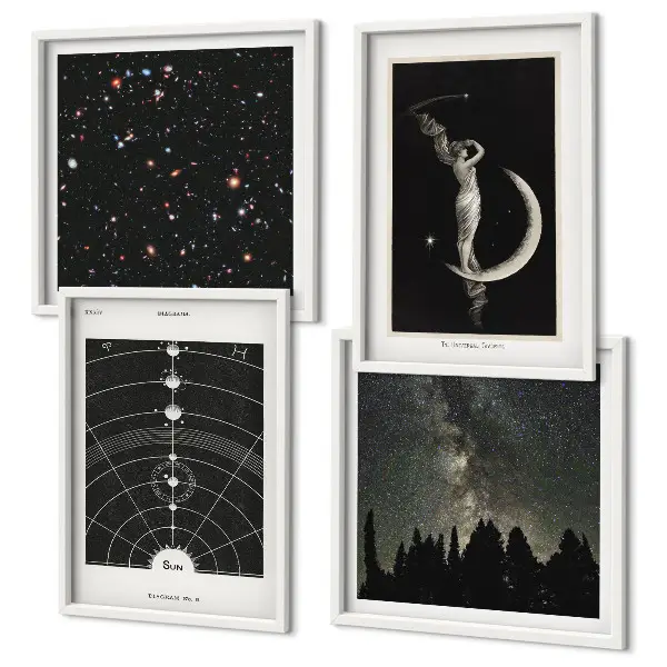 Melkwegstelsel poster set met lijst