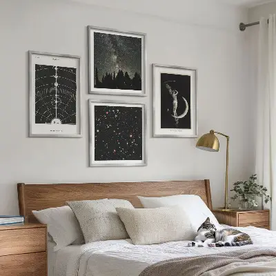 Melkwegstelsel poster set met lijst