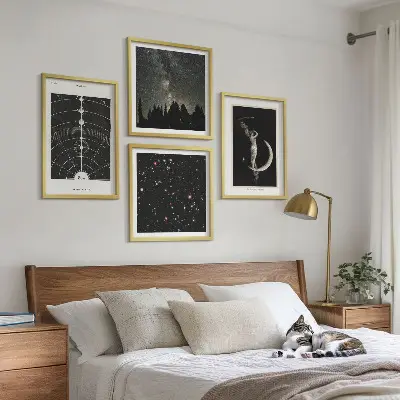 Melkwegstelsel poster set met lijst
