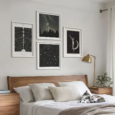 Melkwegstelsel poster set met lijst