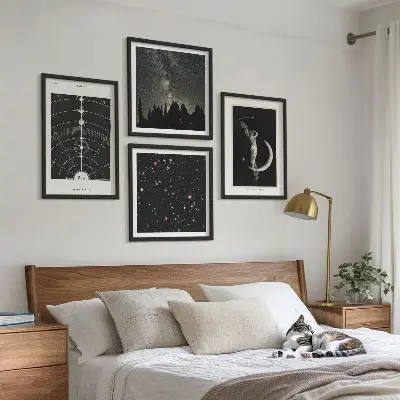 Melkwegstelsel poster set met lijst