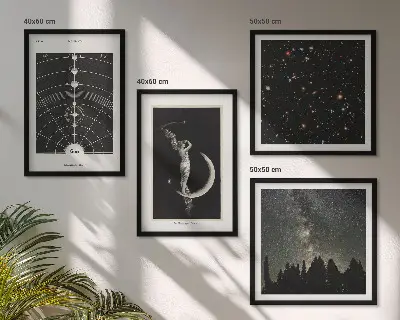 Melkwegstelsel poster set met lijst