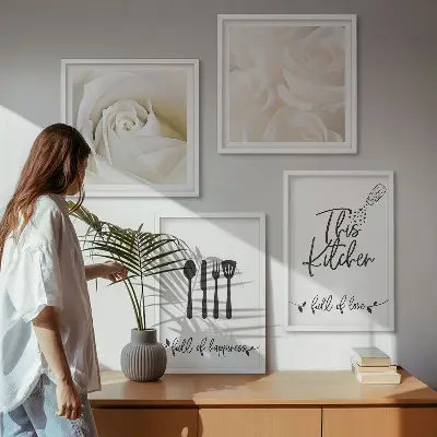 Bauhaus geometrische patronen set van posters met lijst