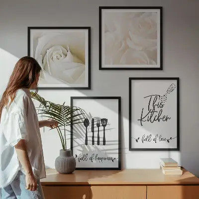 Bauhaus geometrische patronen set van posters met lijst