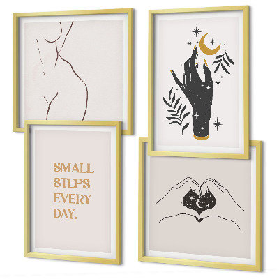 Meerluik in lijst Minimalistische boho-illustraties