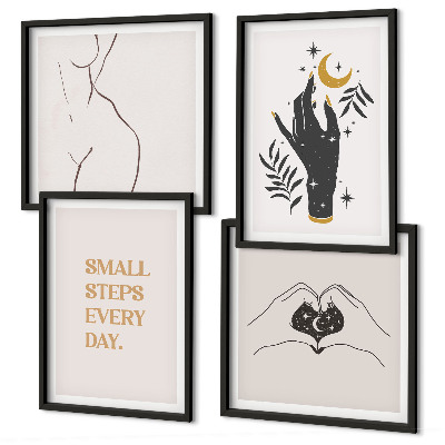 Meerluik in lijst Minimalistische boho-illustraties