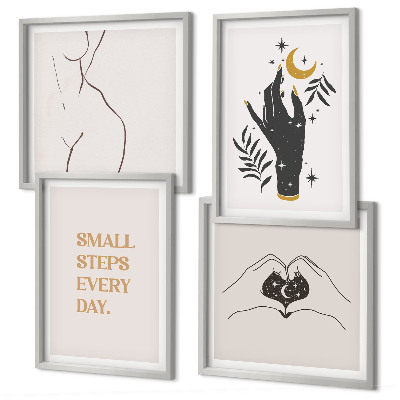 Meerluik in lijst Minimalistische boho-illustraties