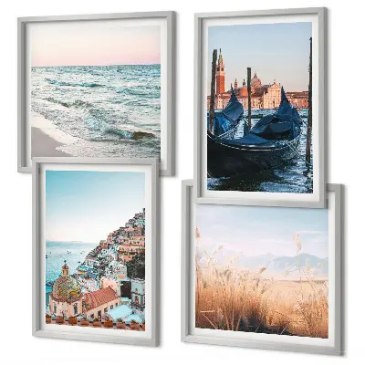 Set van posters met lijst Uitzicht op de zee bij Venetië