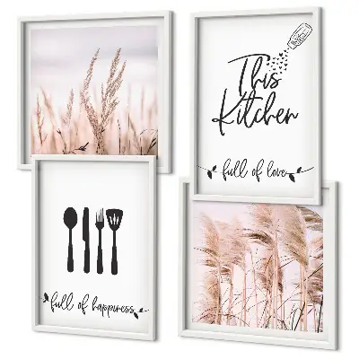 Meerluik in lijst Keuken boho grasletters